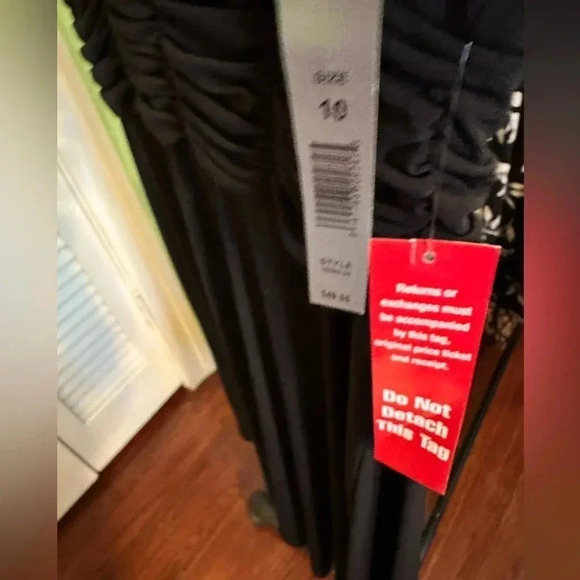 AA Studio Black Sleeveless Ruched Dress – Size 10 NWT - Picture 3 of 4